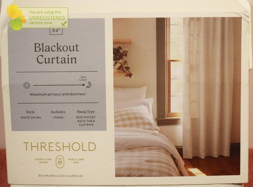 Threshold 50"x84" Blackout Aruba Window Curtain Panel Sour Cream (Marks)